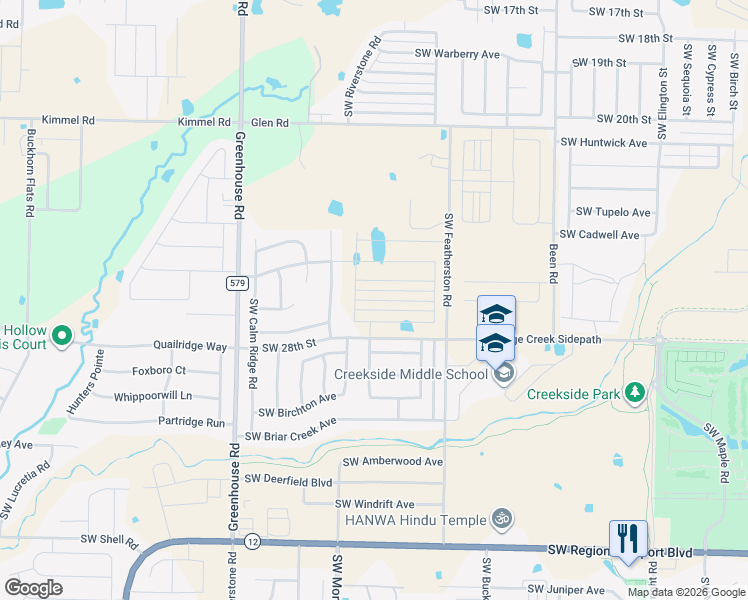 map of restaurants, bars, coffee shops, grocery stores, and more near Southwest Ashmont Avenue in Bentonville