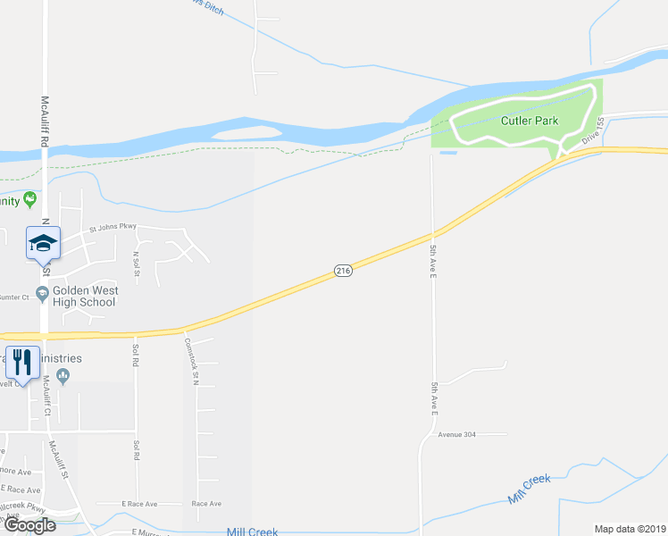 map of restaurants, bars, coffee shops, grocery stores, and more near 15026 Ivanhoe Drive in Visalia