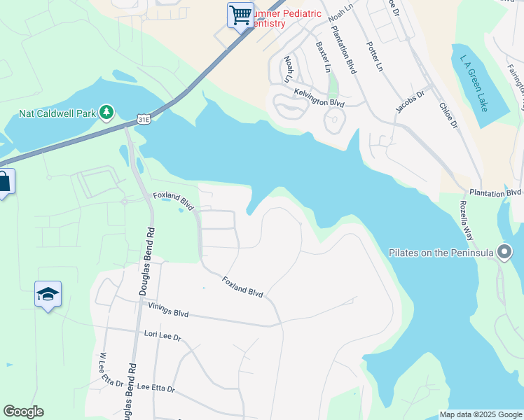 map of restaurants, bars, coffee shops, grocery stores, and more near 2024 Albatross Way in Gallatin