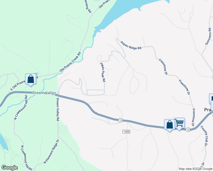 map of restaurants, bars, coffee shops, grocery stores, and more near 8962 Pikes Peak Road in Rogers