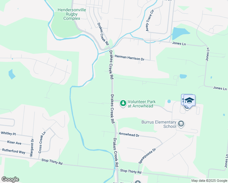 map of restaurants, bars, coffee shops, grocery stores, and more near 1338 Drakes Creek Road in Hendersonville