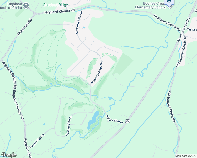 map of restaurants, bars, coffee shops, grocery stores, and more near 122 Magnolia Ridge Drive in Jonesborough
