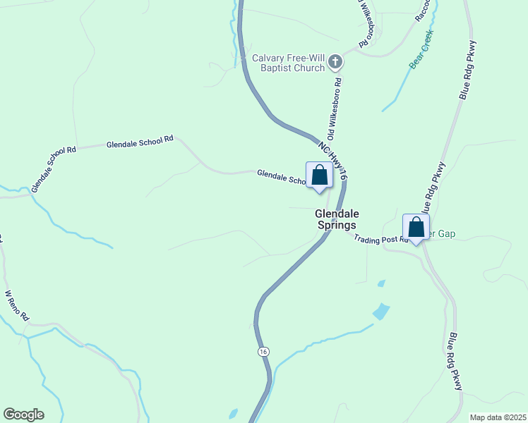 map of restaurants, bars, coffee shops, grocery stores, and more near 596 J W Luke Road in West Jefferson