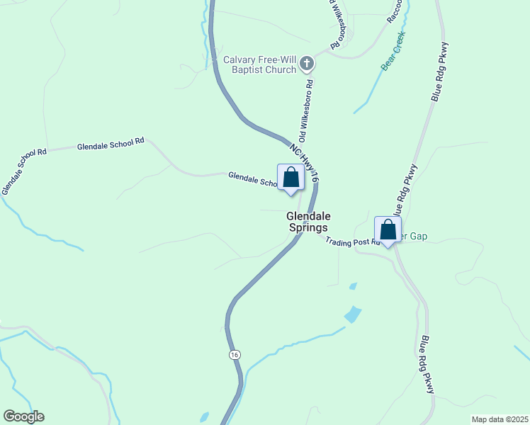 map of restaurants, bars, coffee shops, grocery stores, and more near 225 Honey Comb Lane in West Jefferson