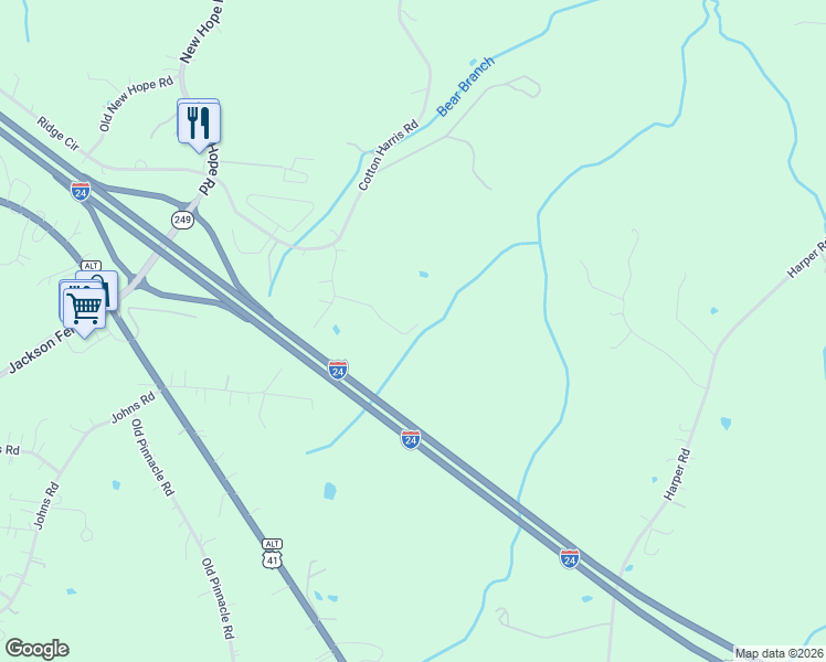 map of restaurants, bars, coffee shops, grocery stores, and more near 1099 Knight Road in Cheatham County
