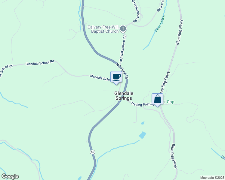map of restaurants, bars, coffee shops, grocery stores, and more near 160 Honey Comb Lane in West Jefferson