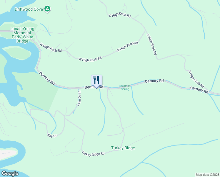 map of restaurants, bars, coffee shops, grocery stores, and more near 1912 Demory Road in LaFollette