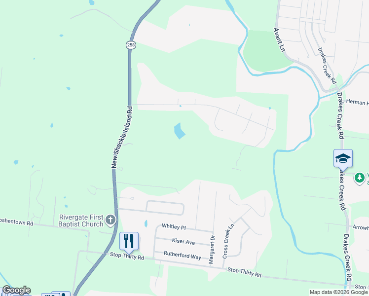 map of restaurants, bars, coffee shops, grocery stores, and more near 726 New Shackle Island Road in Hendersonville
