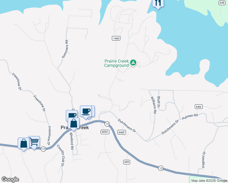 map of restaurants, bars, coffee shops, grocery stores, and more near 9202 North Park Road in Rogers