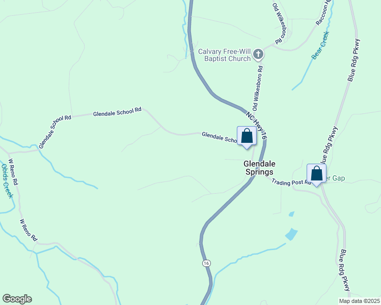 map of restaurants, bars, coffee shops, grocery stores, and more near 277 Glendale School Road in West Jefferson