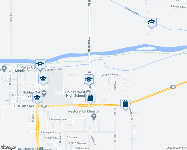 map of restaurants, bars, coffee shops, grocery stores, and more near 1317 Auburn Ct\ in Visalia