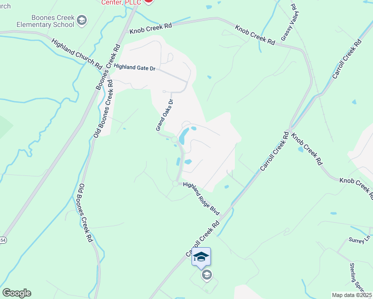 map of restaurants, bars, coffee shops, grocery stores, and more near 2056 Highland Falls Court in Gray