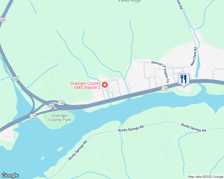 map of restaurants, bars, coffee shops, grocery stores, and more near 159 Little Boy Circle in Bean Station