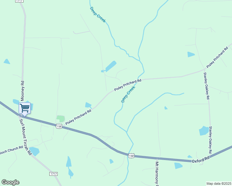 map of restaurants, bars, coffee shops, grocery stores, and more near 492 Pixley Pritchard Road in Timberlake