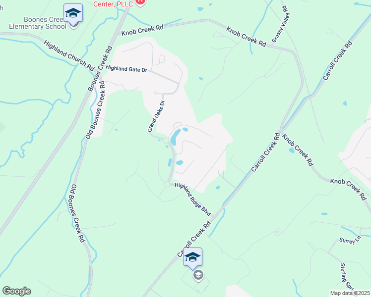 map of restaurants, bars, coffee shops, grocery stores, and more near 2056 Highland Falls Court in Gray