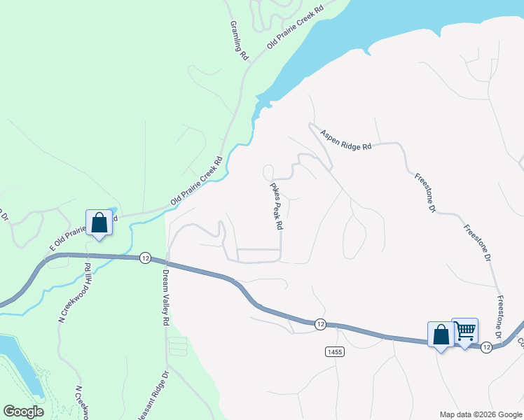 map of restaurants, bars, coffee shops, grocery stores, and more near 8985 Pikes Peak Road in Rogers