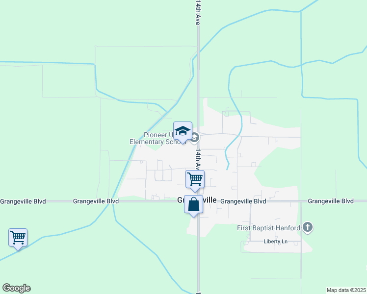 map of restaurants, bars, coffee shops, grocery stores, and more near 8810 14th Avenue in Hanford