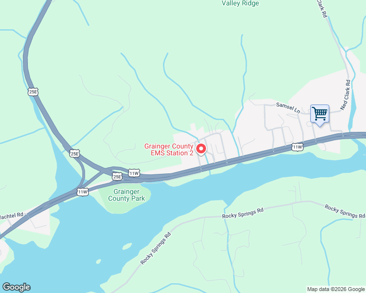 map of restaurants, bars, coffee shops, grocery stores, and more near 151 Leffew Lane in Bean Station