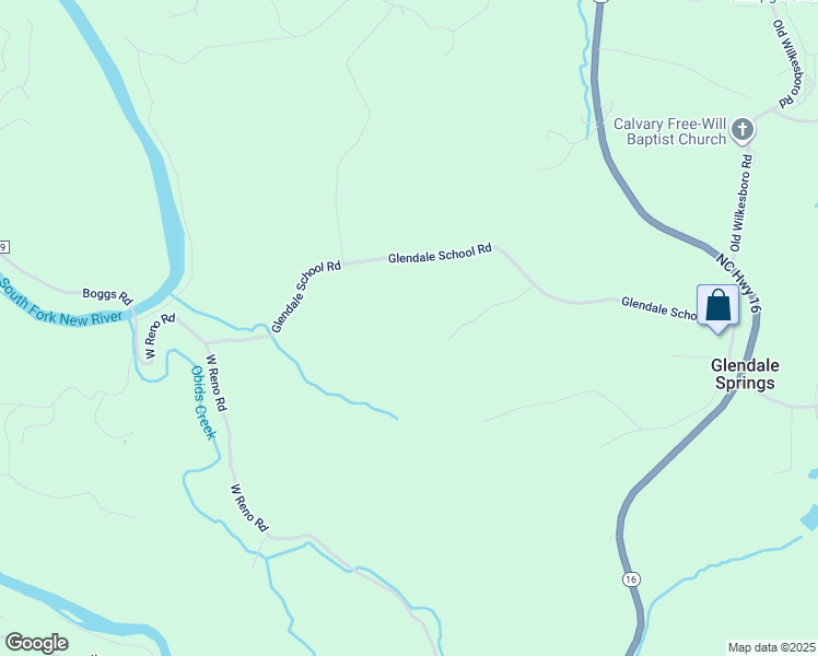 map of restaurants, bars, coffee shops, grocery stores, and more near 551 Glendale School Road in West Jefferson
