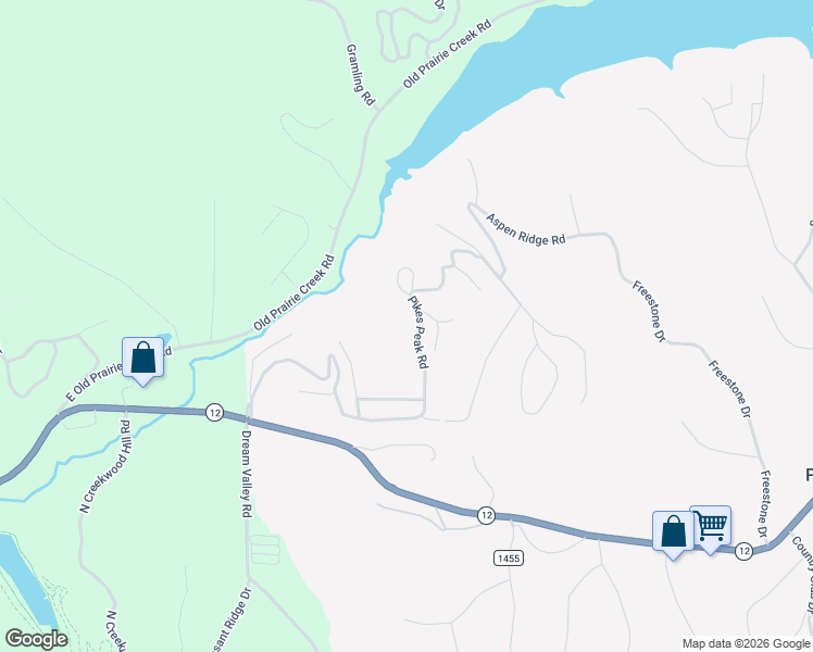 map of restaurants, bars, coffee shops, grocery stores, and more near 8985 Pikes Peak Road in Rogers