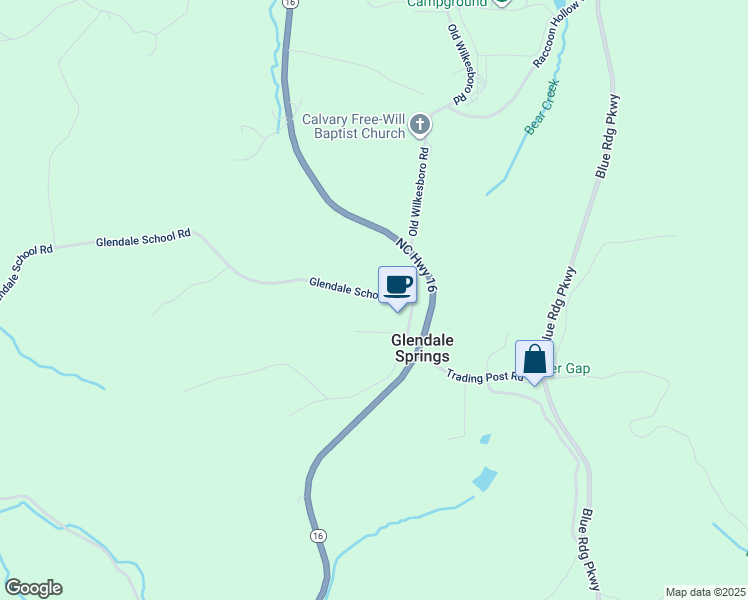 map of restaurants, bars, coffee shops, grocery stores, and more near 197 Glendale School Road in West Jefferson