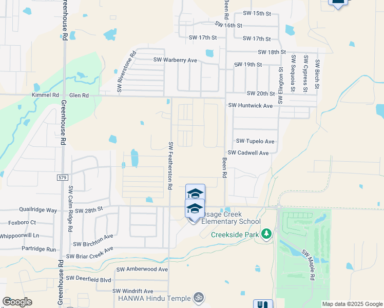 map of restaurants, bars, coffee shops, grocery stores, and more near 9601 Glen Road in Bentonville