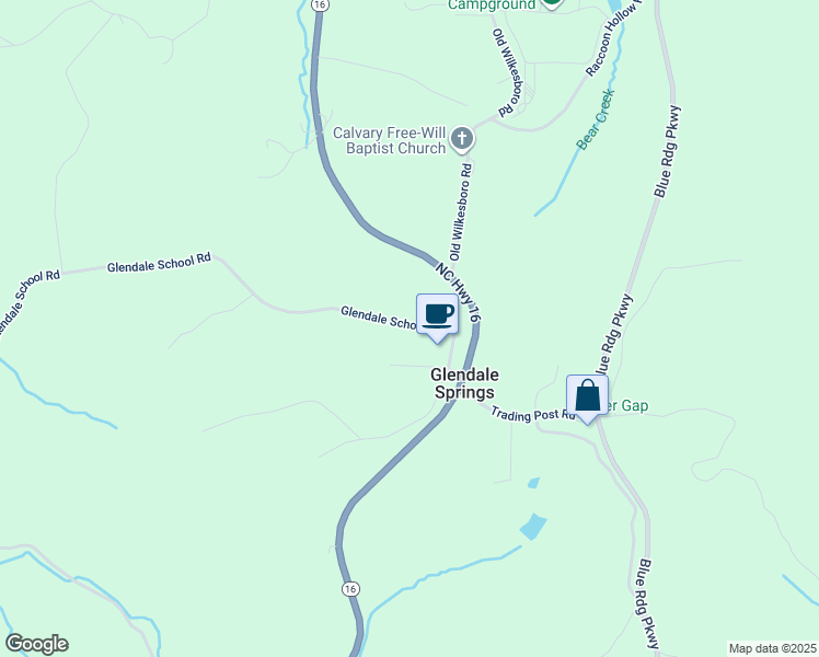 map of restaurants, bars, coffee shops, grocery stores, and more near 197 Glendale School Road in West Jefferson
