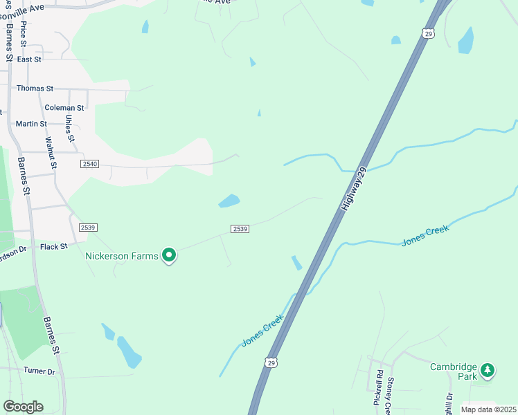 map of restaurants, bars, coffee shops, grocery stores, and more near 1501 Walnut Street in Reidsville