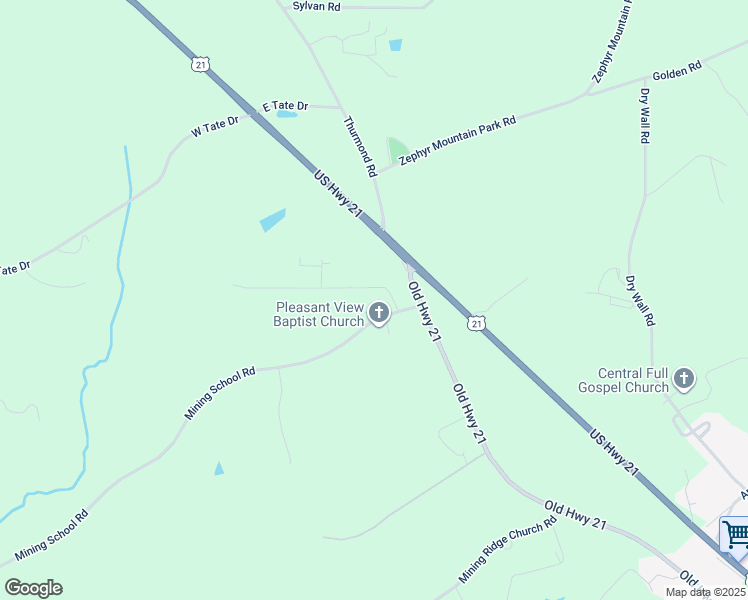map of restaurants, bars, coffee shops, grocery stores, and more near 270 Mining School Road in State Road