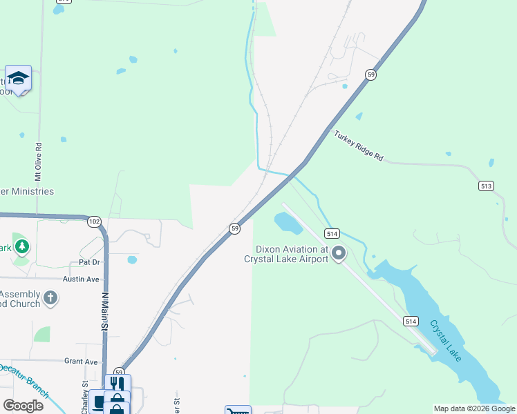 map of restaurants, bars, coffee shops, grocery stores, and more near in Decatur