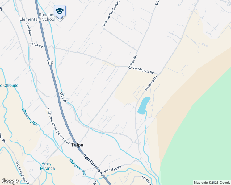 map of restaurants, bars, coffee shops, grocery stores, and more near 2-50 El Tros Road in Ranchos de Taos