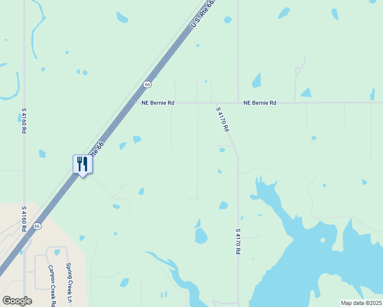 map of restaurants, bars, coffee shops, grocery stores, and more near 18224 Quail Meadow Drive in Claremore