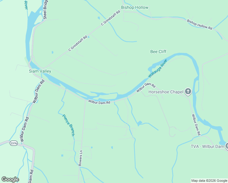 map of restaurants, bars, coffee shops, grocery stores, and more near 426 River Islands Road in Elizabethton