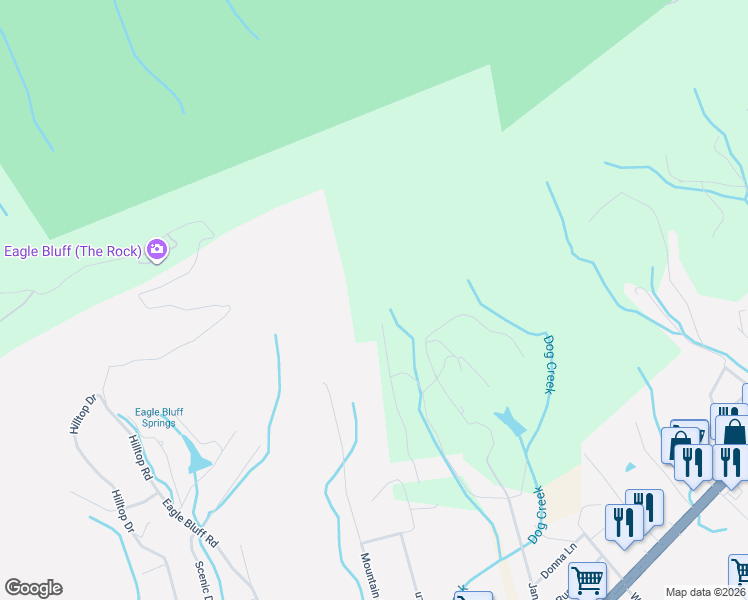 map of restaurants, bars, coffee shops, grocery stores, and more near 797 Twin Hills Lane in Jacksboro