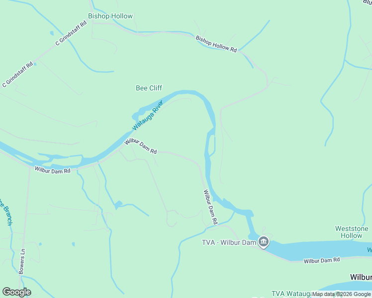map of restaurants, bars, coffee shops, grocery stores, and more near 413-599 Wilbur Dam Road in Elizabethton
