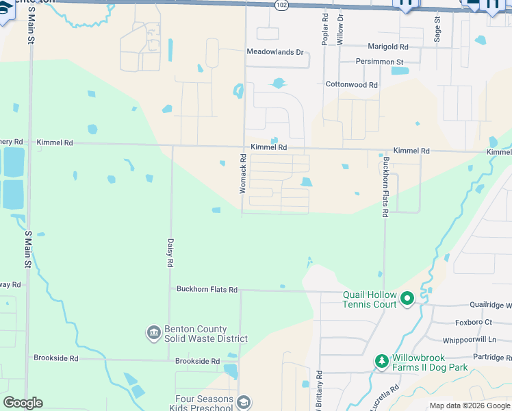 map of restaurants, bars, coffee shops, grocery stores, and more near 10872 Buckhorn Flats Road in Centerton