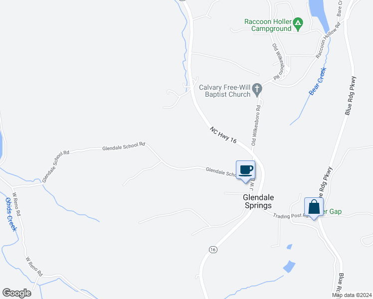 map of restaurants, bars, coffee shops, grocery stores, and more near 388 Glendale School Road in West Jefferson