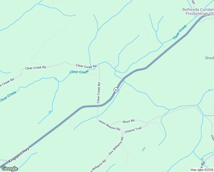map of restaurants, bars, coffee shops, grocery stores, and more near 15255 Kingsport Highway in Chuckey