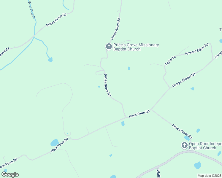 map of restaurants, bars, coffee shops, grocery stores, and more near 364 Prices Grove Road in Rogersville