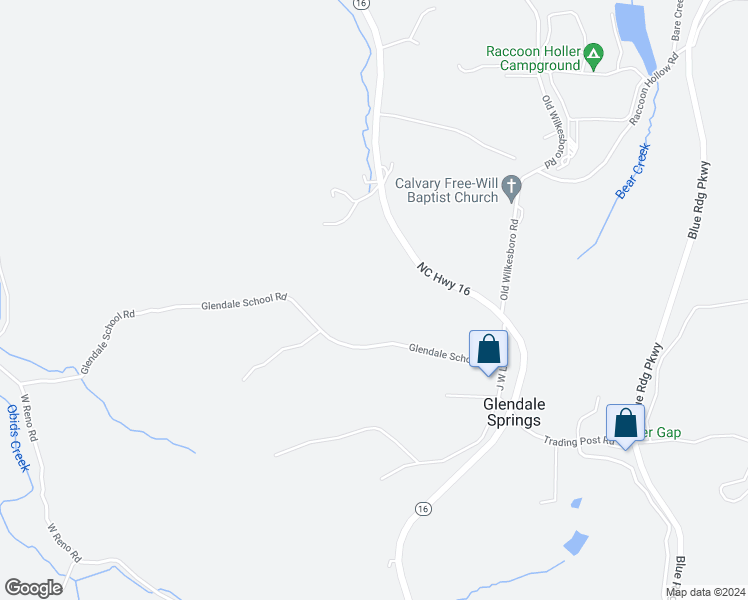 map of restaurants, bars, coffee shops, grocery stores, and more near 388 Glendale School Road in West Jefferson
