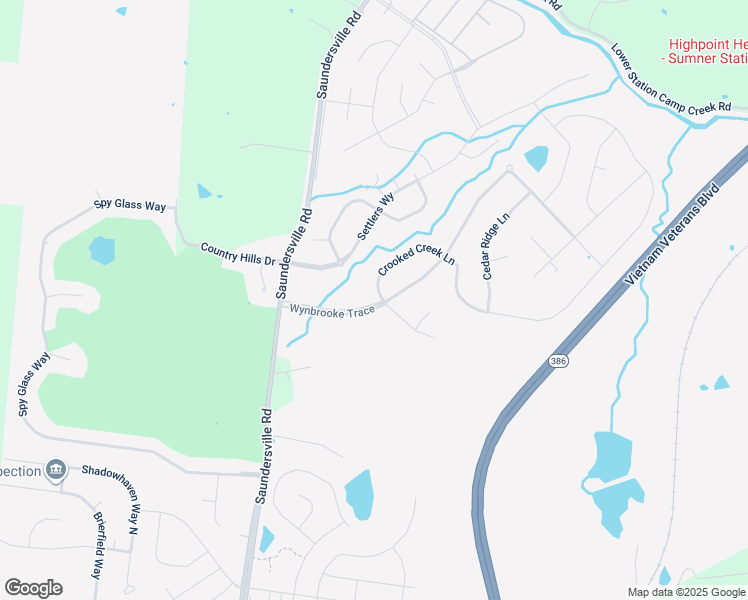 map of restaurants, bars, coffee shops, grocery stores, and more near 101 Crooked Creek Lane in Hendersonville