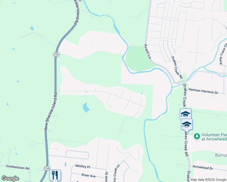 map of restaurants, bars, coffee shops, grocery stores, and more near 1053 Island Brook Drive in Hendersonville