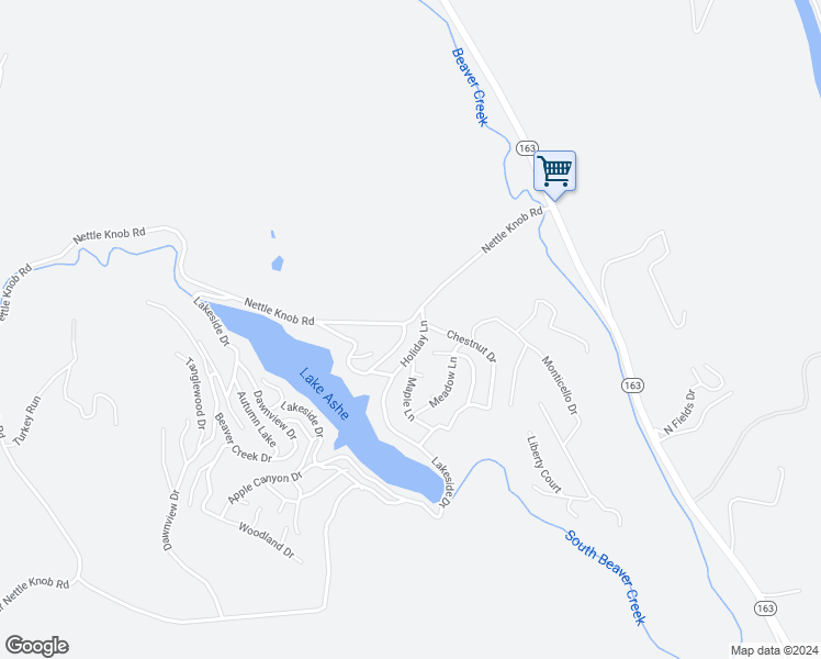 map of restaurants, bars, coffee shops, grocery stores, and more near 109 Forest Lake Lane in West Jefferson
