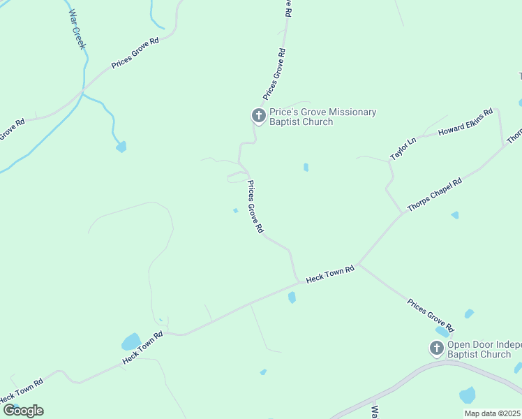 map of restaurants, bars, coffee shops, grocery stores, and more near 364 Prices Grove Road in Rogersville