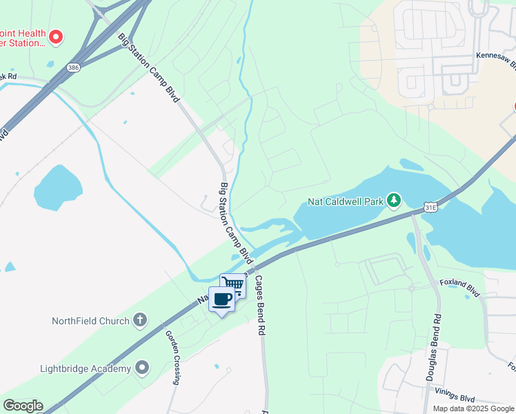 map of restaurants, bars, coffee shops, grocery stores, and more near 1006 Lakeland Drive in Gallatin