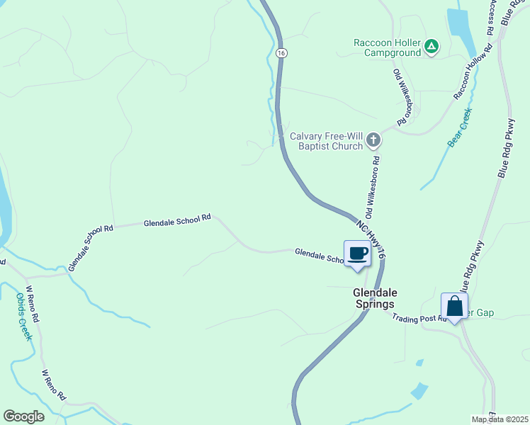 map of restaurants, bars, coffee shops, grocery stores, and more near 390 Glendale School Road in West Jefferson