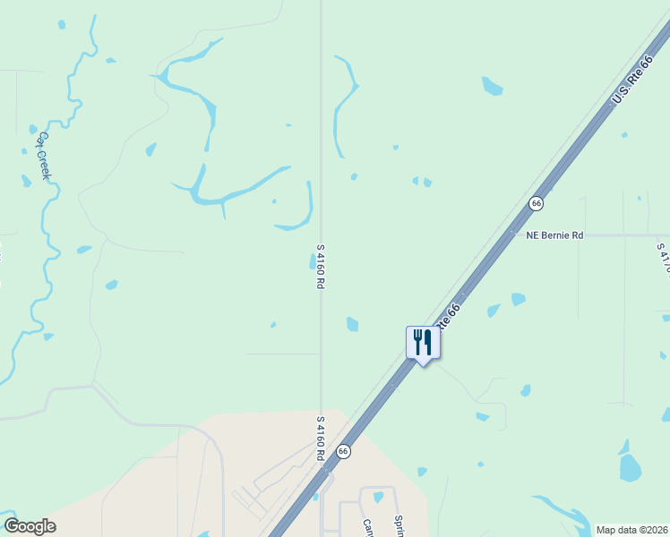 map of restaurants, bars, coffee shops, grocery stores, and more near 17999 South 4160 Road in Claremore