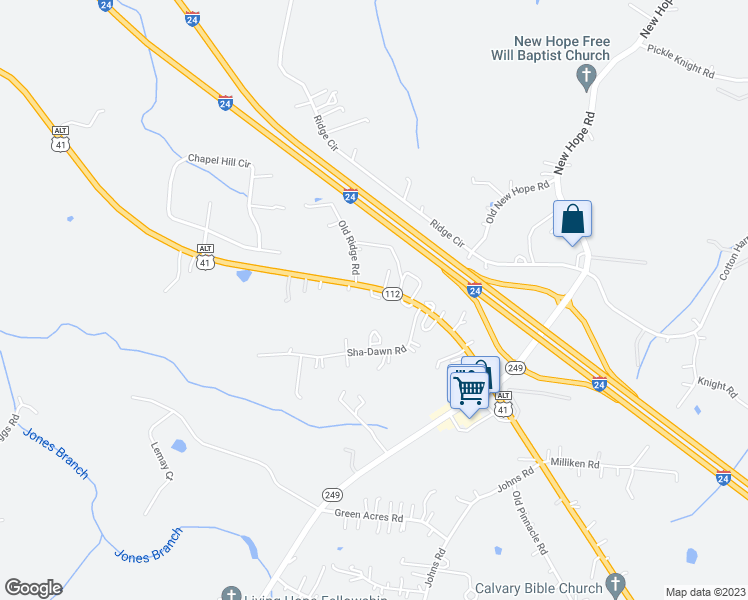 map of restaurants, bars, coffee shops, grocery stores, and more near 5443 Highway 41A in Cheatham County
