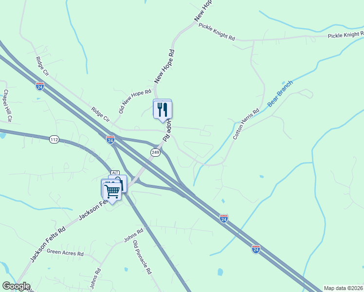 map of restaurants, bars, coffee shops, grocery stores, and more near 1009-1033 Cotton Harris Rd in Cheatham