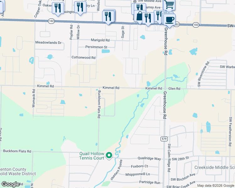 map of restaurants, bars, coffee shops, grocery stores, and more near 921 Little Osage Avenue in Centerton